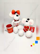 Lot Peluches Diddlina Diddl Tasse Rouge Love You Coeur Rose Saint Valentin Diddl