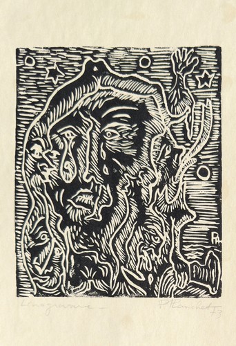 Paul planchet linogravure - planchet,