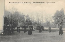 CPA 95 BEAUMONT EN VEXIN FONDATION GREBAN DE PONTOURNY LE JEU DE CROQUET