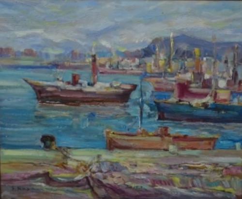 Tableau ancien huile paysage - ancien,