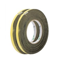 2pcs 1cm largeur 1mm Épaisseur ruban mousse éponge côté unique 10 mètres noir