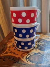 Arcopal Polka  Tasses A Cafe The Ou Chocolat Modele A Pois 3 Tasses Annees 60