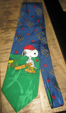 Ancienne cravate , collector- Snoopy-PEANUTS-1958, 1965-Base Ball