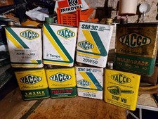 Lot 8 Bidons Yacco Bidon D’huile En Métal Vide 2L 