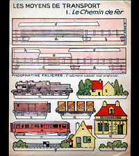 ASNIERES (92) PHOSPHATINE FALIERES / CHEMIN DE FER Découpages "TRAIN + GARE"