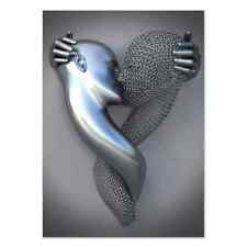 Toiles  Love Heart Gray-3d Art Wall Metal Figure Sculpture Couple 2023