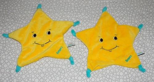 Doudou plat etoile jaune - doudou,
