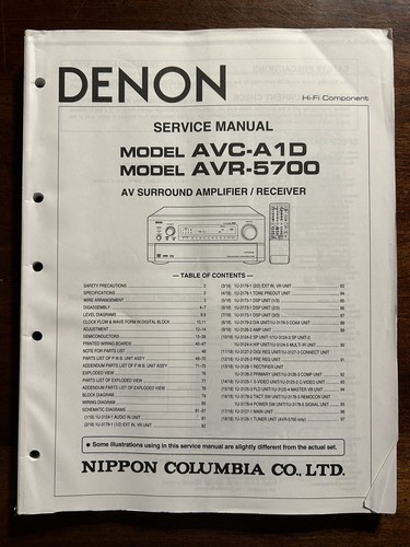 Denon model avc a1d - model, avc-a1d
