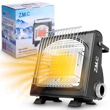 ZMC 2in1 Gaz Cuisinière à Camping 1,7kW Portable Butane Céramique Chauffe Plein