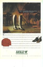PUBLICITE advertising  1989   AIGLE  équipement équitation bottes