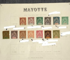 MAYOTTE 1892-99 SERIE NEUF ET