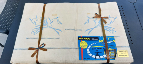 Parure drap ancien brodé - parure,