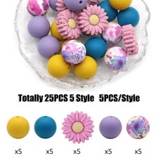 Perles en Silicone en vrac, 25