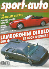 SPORT AUTO N°331 LAMBORGHINI DIABLO / PORSCHE 944 S2 / BMW M3 /MAZDA RX7 & MIATA