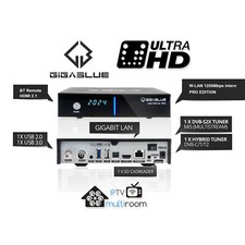 Récepteur Satellite Avec Disque Dur Gigablue Trio Pro 4K DVB-S2x Dvb-C / T2
