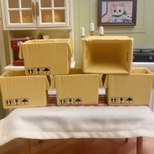 2 Pcs Maison de Poupée Carton Rangement Boite Décoration Miniaturized Paysage