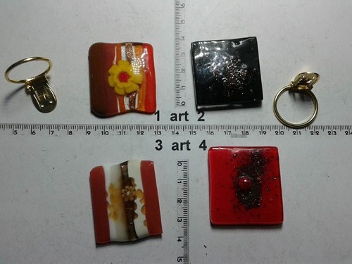 Clip foulard verre - 1,