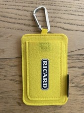 Porte Monnaie Ricard Jaune En Feutrine Avec Mousqueton Collector Vintage OM