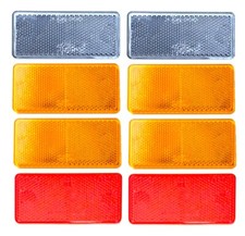 8 X Réflecteur Catadioptre 90 X 40 MM Auto-Adhésif Eclairage Pendentif Spotlight