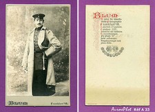 CDV Militaire Allemand debout en manteau format Cabinet Réf A33