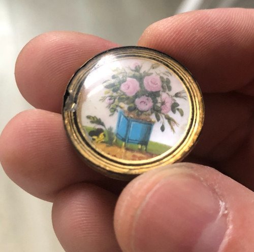 Belle broche ancien bouton - belle,
