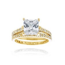 18K or Sur 925 Argent Carré