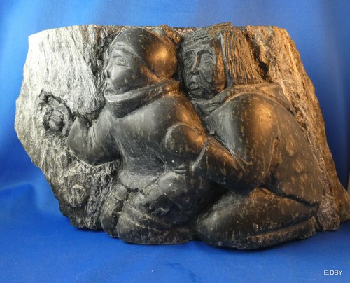 Sculpture sur pierre - sculpture, inuit