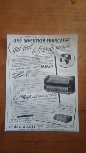 Pub ancienne advert - -, radio