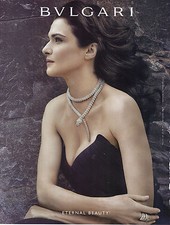 PUBLICITE ADVERTISING  2012   BULGARI  bijoux joaillerie collier or & diamants