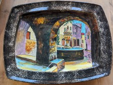 plat décor émaillé de