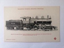 cpa Rare FREIGHT TRAIN LOCOMOTIVE ETATS UNIS USA ATKINSON and SANTA-FÉ RAILWAY