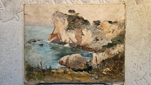 Huile originale scène de - ,