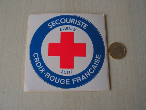 Croix rouge autocollant - rouge,