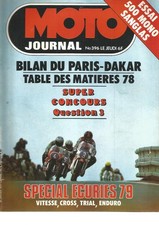 MOTO JOURNAL N°396 BILAN DAKAR / 500 MONO SANGLAS / SPEC. ECURIES 1979