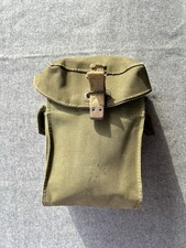 SACOCHE MUSETTE SAC MASQUE ANTI GAZ CANADA CANADIEN ANGLAIS ANGLAISE GB WWII WW2