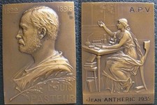 Médaille Louis PASTEUR. Attribuée à J. Anthéric 1935 . par Prud’homme