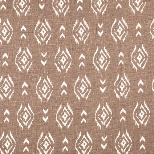 Tissu toile lin viscose taupe - lin,