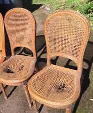  lot de 3 chaises cannées de