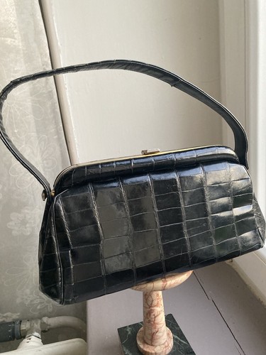 Sac main croco vintage - À,