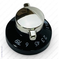 Four Contrôle Bouton pour Stoves Chrome & Noir Interrupteur Cadran Cuisinière