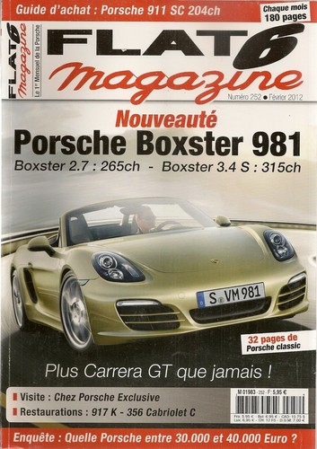 Flat 252 boxster 981 - boxster, 911