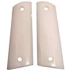 Poignées blanches ivoire Colt 1911 - minimaliste classique lisse uni -...
