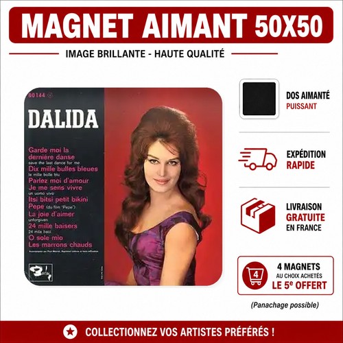 Magnet dalida 5x5 cm aimant - ,