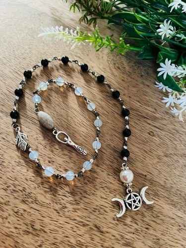 Chapelet triple lune déesse - chapelet,