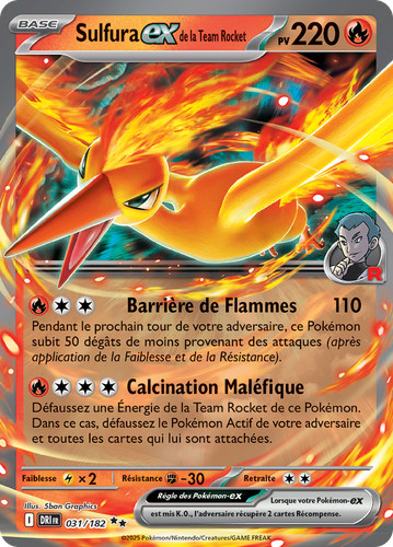 Carte pokémon sulfura de - sulfura-ex,
