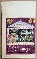 Gouache André Dignimont Maquette Décor Théâtre Opéra Caviste Ernest Grappe D’or