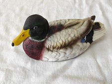 Objet déco Figurine Canard sauvage en résine 15cm de long