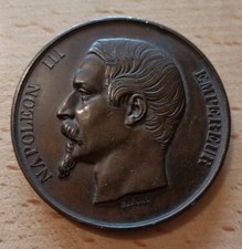 MEDAILLE CUIVRE ♦ NAPOLEON III EMPEREUR - 1859