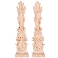 2pcs en bois sculpté de