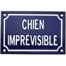 Plaque humoristique émaillée